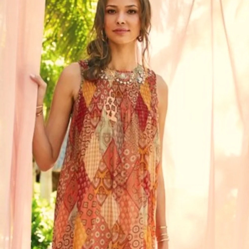 Soft Surroundings Vanessa Beaded Maxi Dress